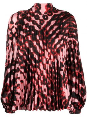 Плисирана блуза с принт с абстрактен десен Gianluca Capannolo