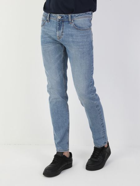 Бавовняні прямі джинси Colin's блакитні