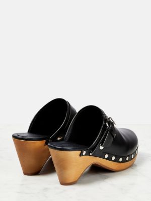 Usnjene nizki čevlji Isabel Marant črna