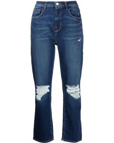 Укороченные джинсы L’agence, синие