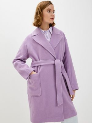 Двубортное пальто Belucci фиолетовое