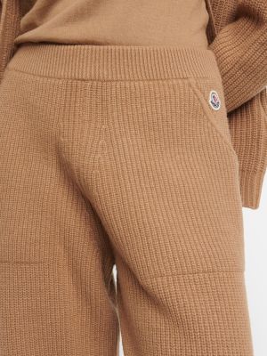 Pantaloni tuta di lana di cachemire Moncler nero