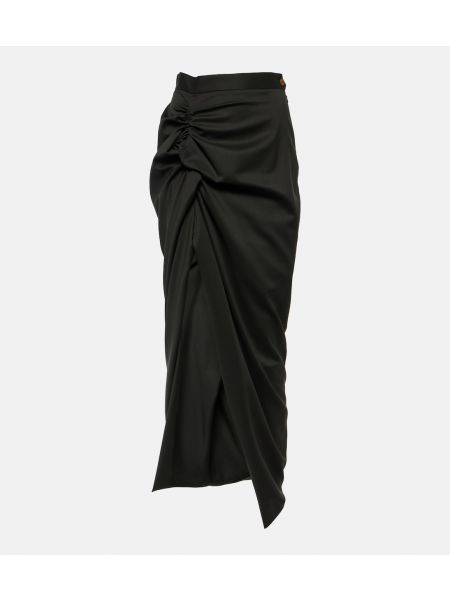 Шерстяная длинная юбка Vivienne Westwood черная