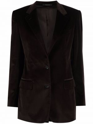 Velur lang blazer Tagliatore brun