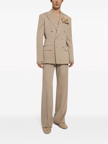 Manteau avec applique Dolce & Gabbana beige