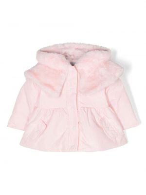 Giacca di pelliccia con cappuccio Patachou rosa