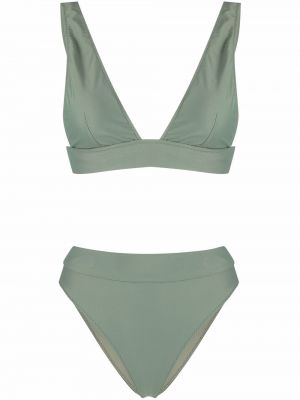 V-nyakú bikini Noire Swimwear zöld