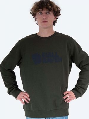 Хлопковый свитер Fjallraven зеленый