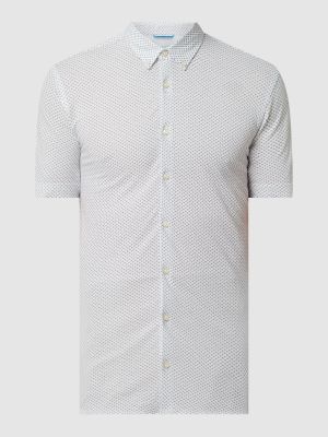 Koszula slim fit z krótkim rękawem Pierre Cardin biała