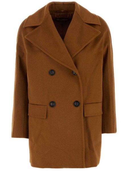 Kashmir dobbeltradet blazer Max Mara brun