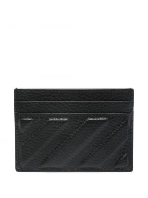 Pruhovaná kožená peněženka Off-white