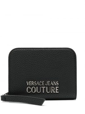 Portafoglio di pelle Versace Jeans Couture nero