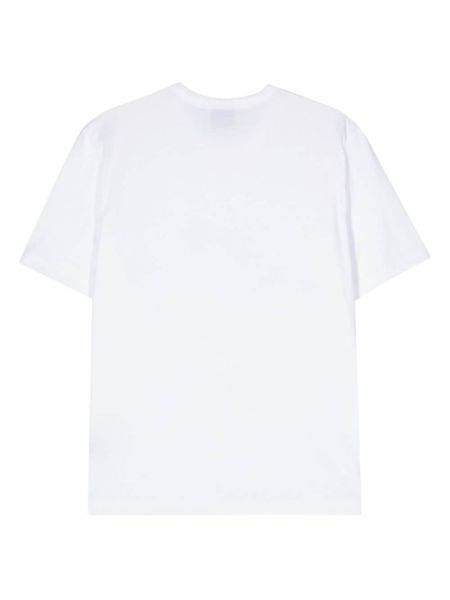 Kokvilnas t-krekls ar apdruku Ps Paul Smith balts