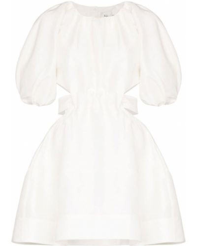 Mini robe avec manches courtes Aje blanc