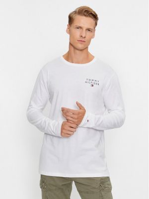 Marškinėliai ilgomis rankovėmis ilgomis rankovėmis Tommy Hilfiger balta