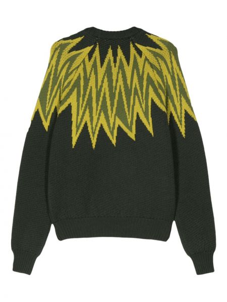 Vilnonis megztinis Marni žalia