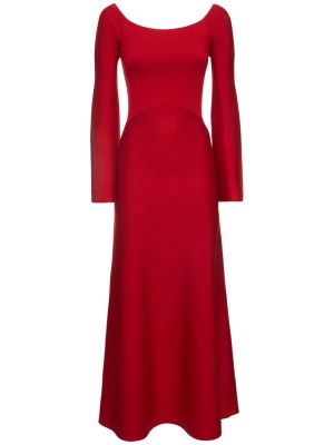 Rochie de lână din cașmir Gabriela Hearst roșu
