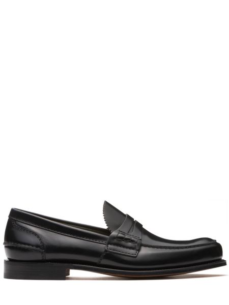 Skinn loafers Church's svart