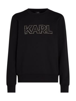 Džemperis ar radzēm Karl Lagerfeld melns