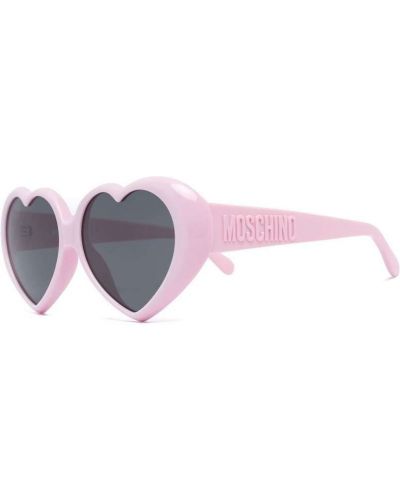 Saulesbrilles ar sirsniņām Moschino Eyewear rozā