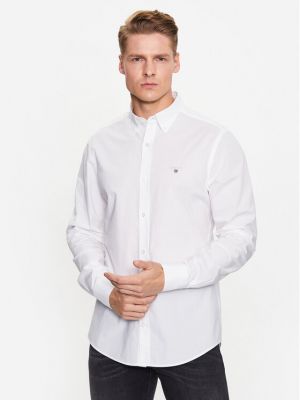 Риза slim Gant бяло