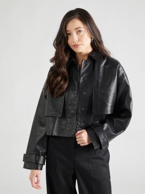 Starpsezonu sieviešu jaka Calvin Klein melns