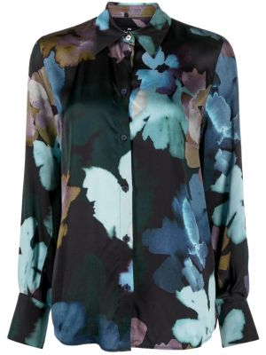 Bluza s cvjetnim printom s printom Ps Paul Smith plava