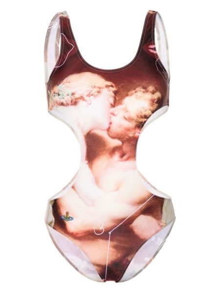 Badeanzug mit print Vivienne Westwood braun