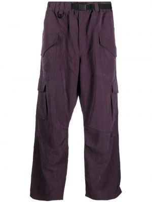 Карго панталони от лиосел Y-3 виолетово