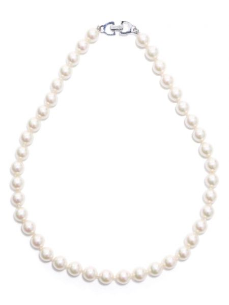 Collier avec perles Christian Dior Pre-owned blanc