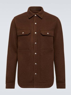 Camisa de lana Rick Owens marrón