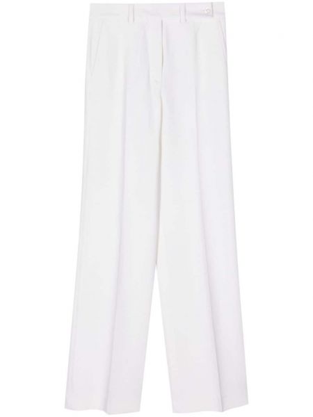 Vlněné kalhoty Kiton bílé