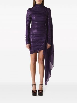 Robe de soirée drapé Mugler violet
