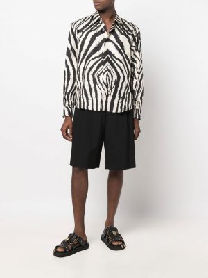 Zīda krekls ar apdruku ar zebras rakstu Roberto Cavalli