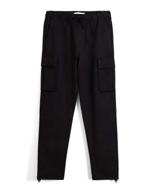 Pantaloni cu buzunare Bershka negru