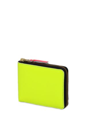 Δερμάτινος πορτοφόλι με φερμουάρ Comme Des Garçons Wallet πορτοκαλί