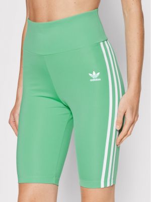 Slim fit priliehavé športové šortky Adidas zelená