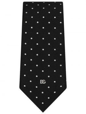 Cravată de mătase cu buline cu imagine Dolce & Gabbana