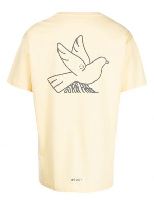 T-shirt aus baumwoll mit print Off Duty gelb