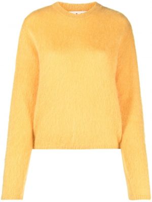 Sweter z okrągłym dekoltem Marni żółty