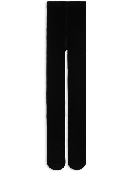 Vlnené pančuchové nohavičky Burberry čierna