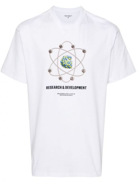 T-shirt en coton à imprimé Carhartt Wip blanc