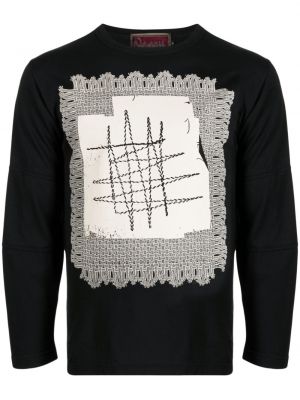 Spitzen t-shirt aus baumwoll mit print Christopher Nemeth