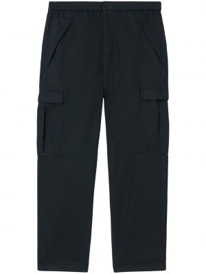 Pantalon cargo en coton avec poches Burberry bleu