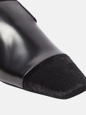 Loafers skórzane Toteme czarne