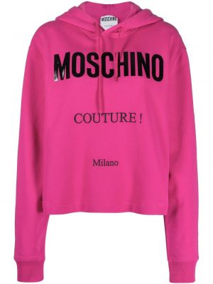 Raštuotas džemperis su gobtuvu Moschino