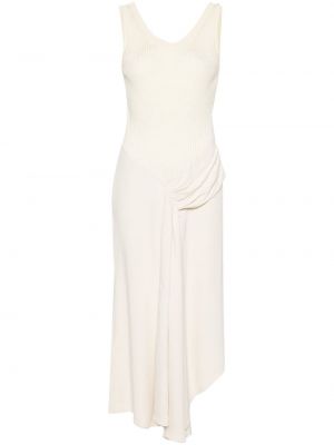 Ασύμμετρη μίντι φόρεμα Victoria Beckham λευκό