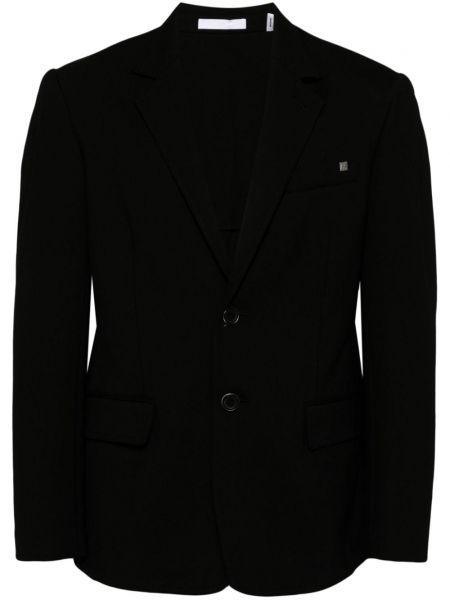 Klassisk lynlås lang blazer Helmut Lang sort