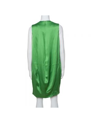 Satynowa sukienka Alexander Mcqueen Pre-owned zielona