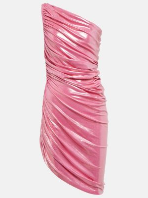 Mini šaty Norma Kamali růžové